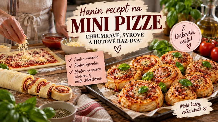 Hana Gregorová - recept na rýchle mini pizze